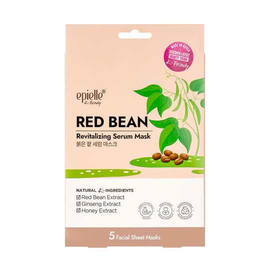 Epielle Red Bean Facial Serum Mask | 5pk