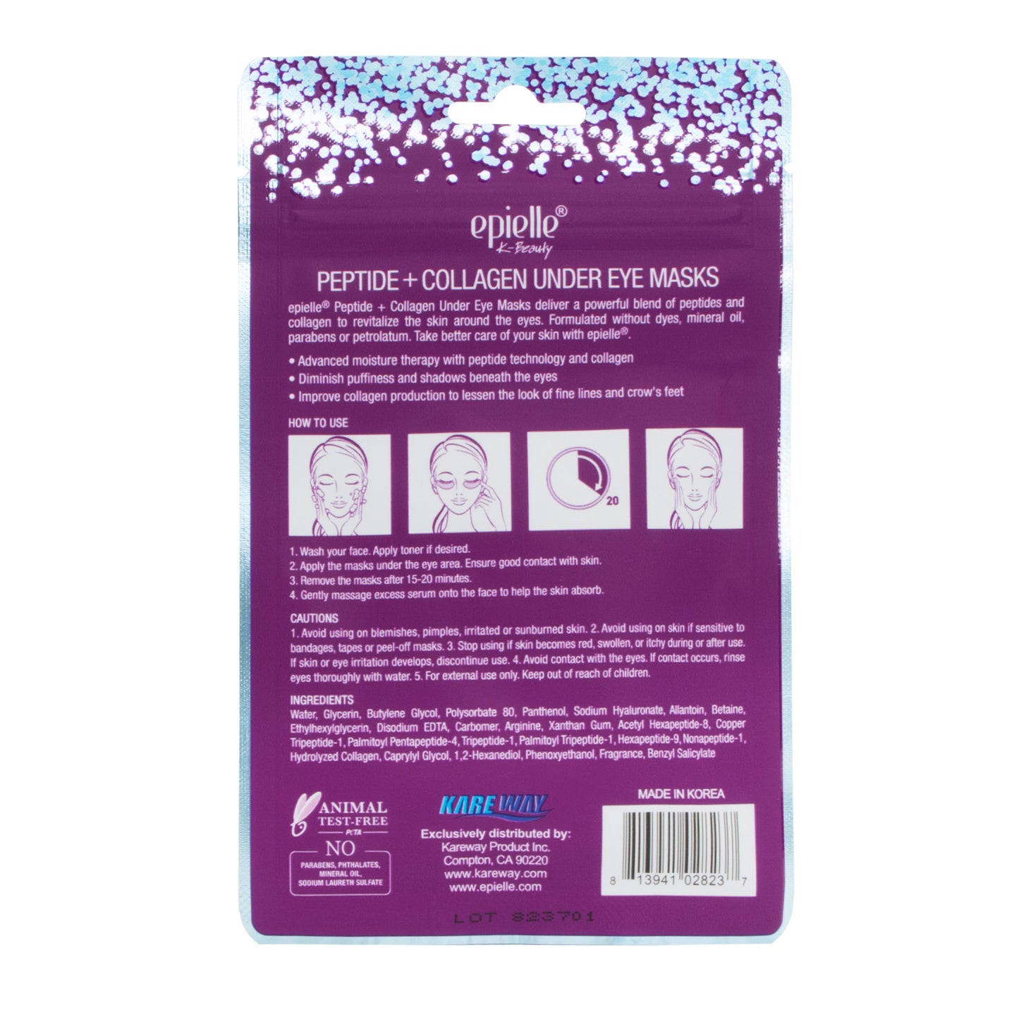 Epielle Under Eye Masks (Peptide & Collagen) | 10ct