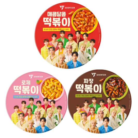 EatsOn KPOP SEVENTEEN - Tteokbokki Assorted 6-Pack with 3 Phone Grips