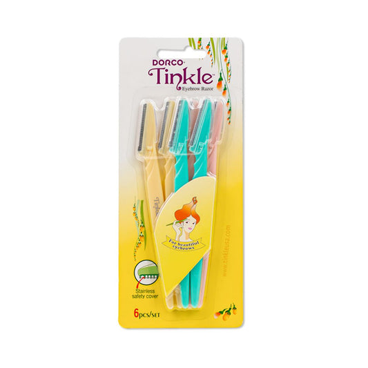 Dorco Tinkle Eyebrow Razor Trimmer Shaver | 6 Razors