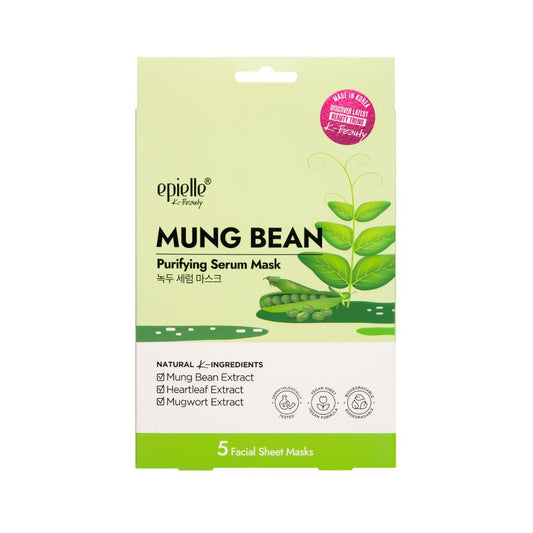 Epielle Mung Bean Facial Serum Mask | 5pk