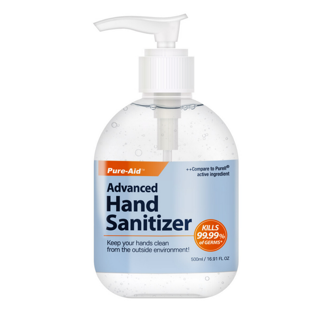 PureAid Advanced Hand Sanitizer with Pump 16oz Kareway