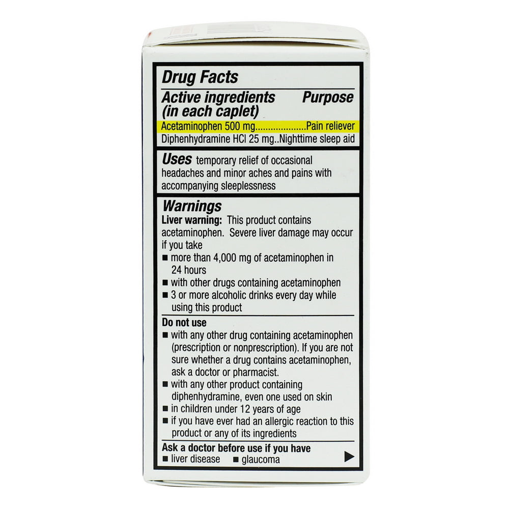 Pure-Aid Non Aspirin Pain Relief Extra Strength PM Caplets | 24ct