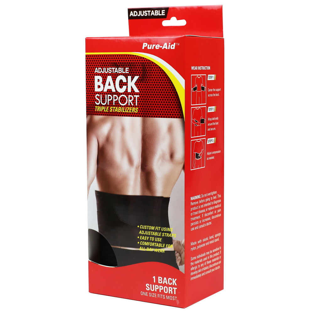 Pure-Aid Adjustable Back Support
