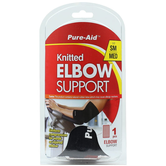 Pure-Aid Knitted Elbow Support Brace (S-M)
