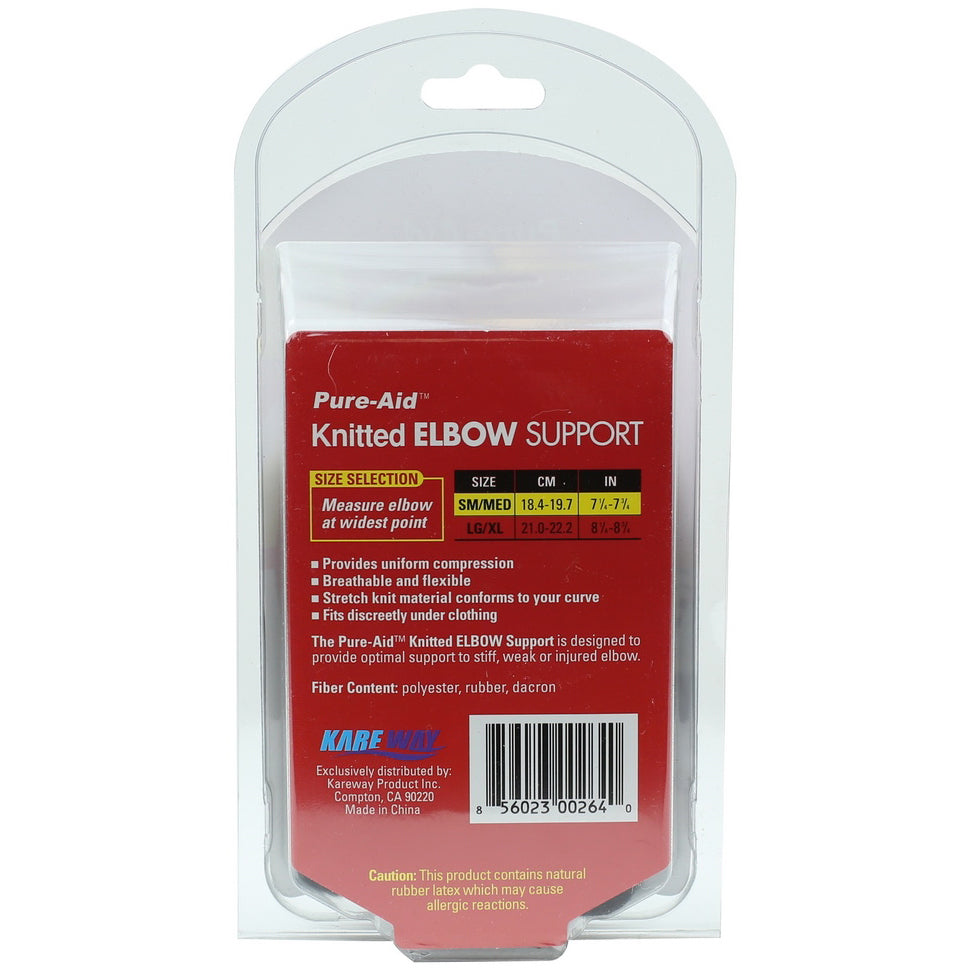 Pure-Aid Knitted Elbow Support Brace (S-M)