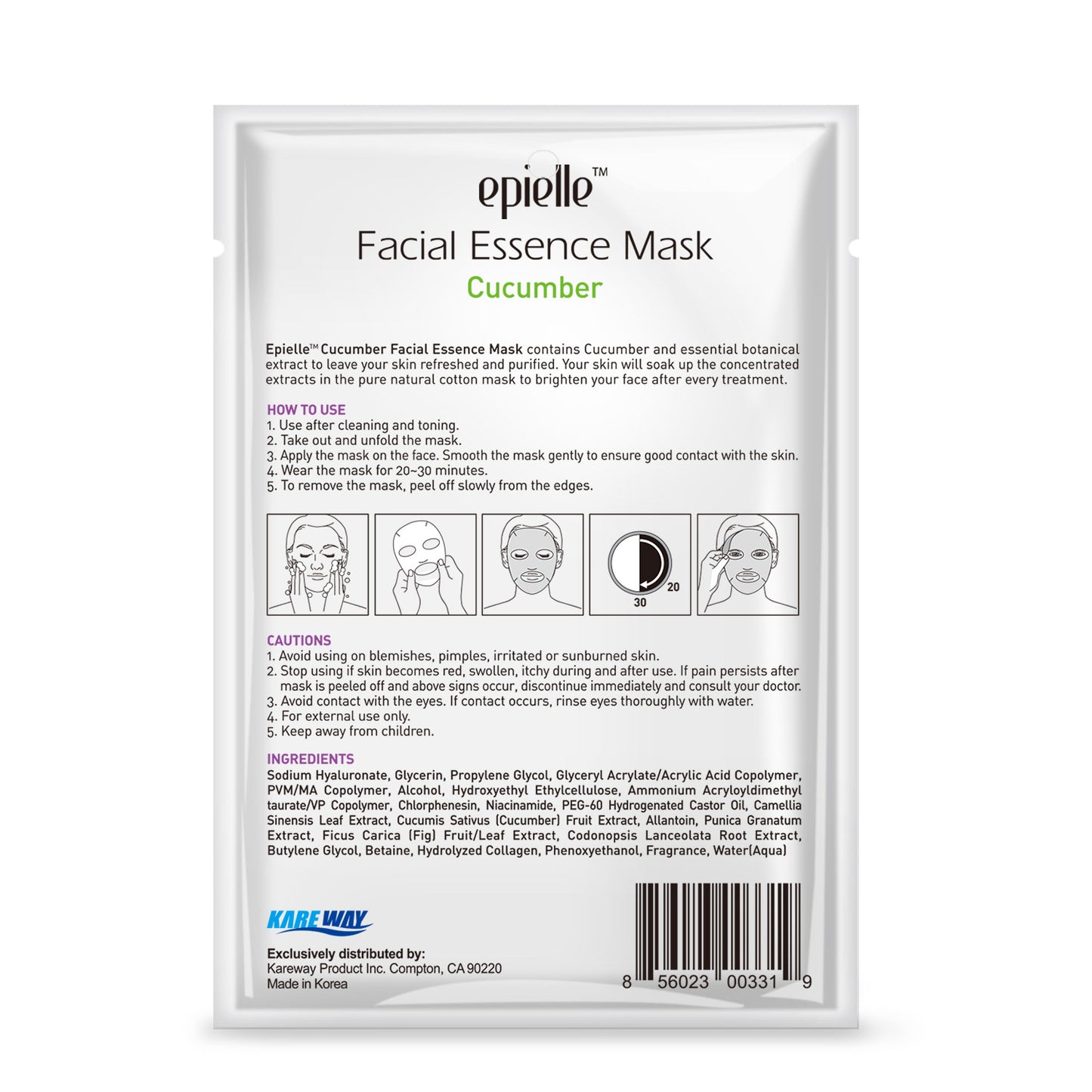 epielle Cucumber Facial Essence Mask