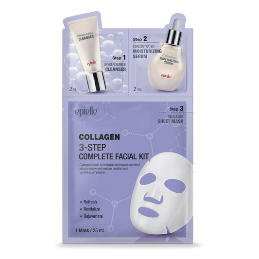 epielle 3-Step Collagen Essence Facial Mask Kit