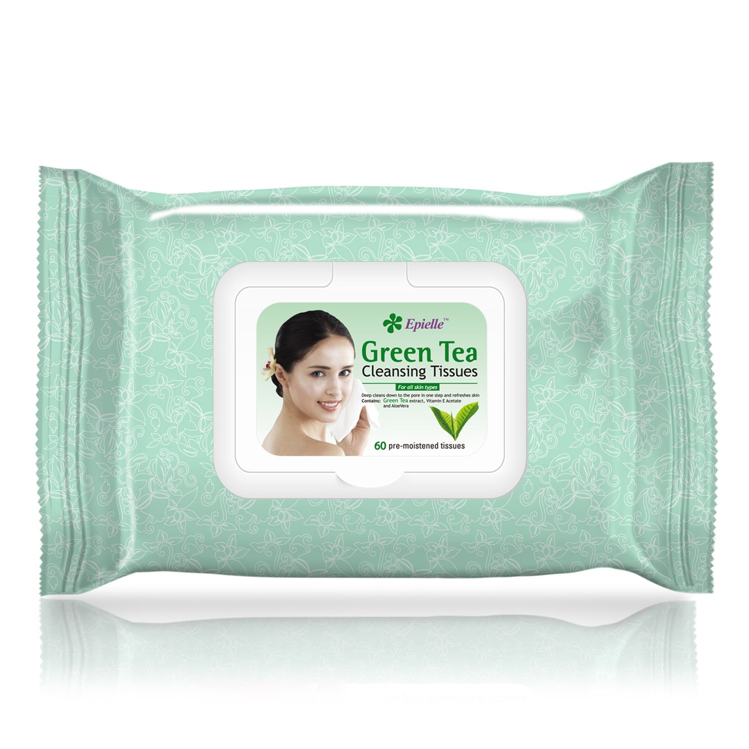 epielle®Green Tea Facial Cleansing Tissues, 60ct Kareway