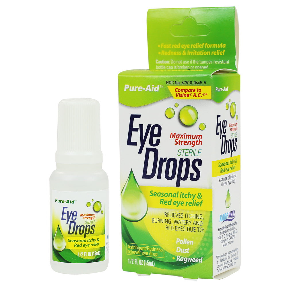 Visine Sterile A.C. Astringent / Redness Reliever Eye Drops, 1/2 fl oz