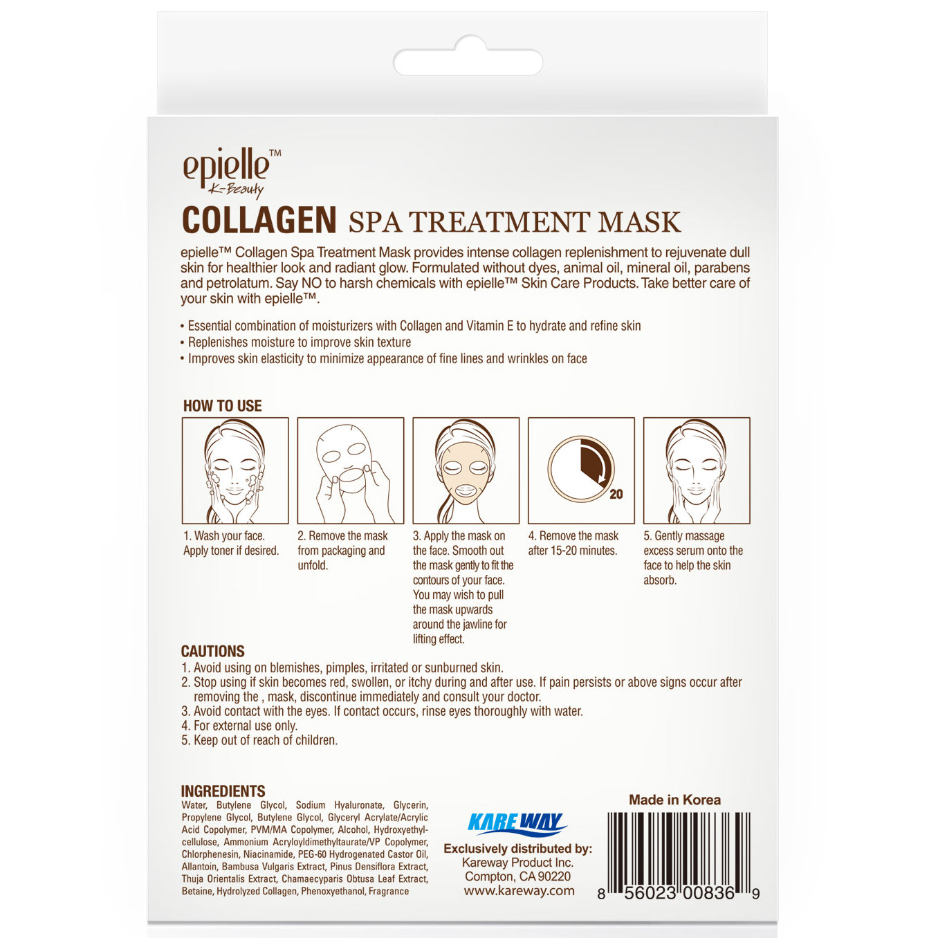 epielle Collagen Spa Treatment Mask | 2ct