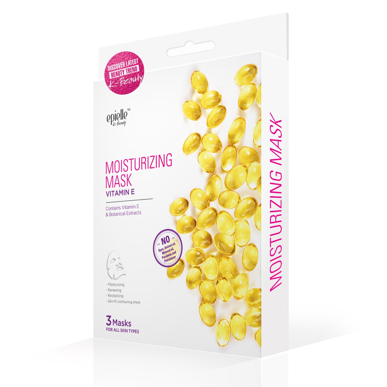 epielle®Vitamin E Moisturizing Facial Mask, 3ct Kareway