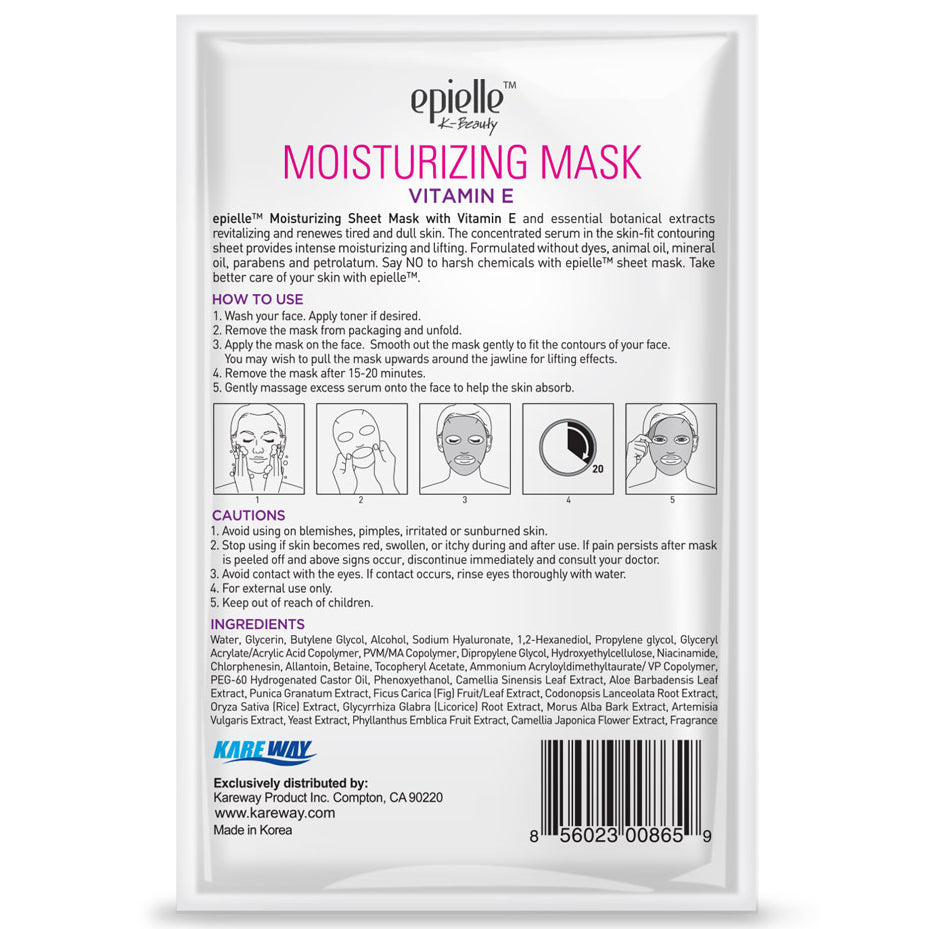 epielle Vitamin E Moisturizing Facial Mask | 3ct