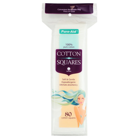 Pure-Aid 100% Cotton Squares | 80ct
