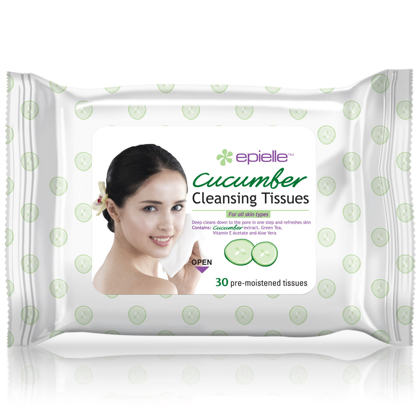 epielle Cucumber Facial Cleansing Tissues 30ct Kareway