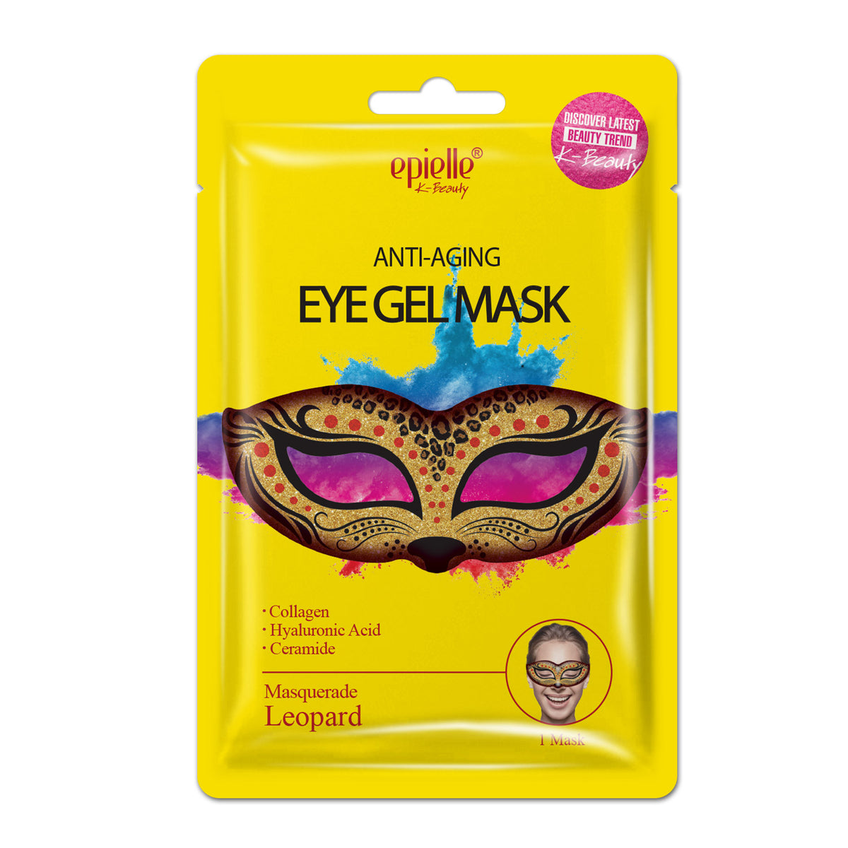 epielle Leopard Masquerade Eye Gel Mask Kareway