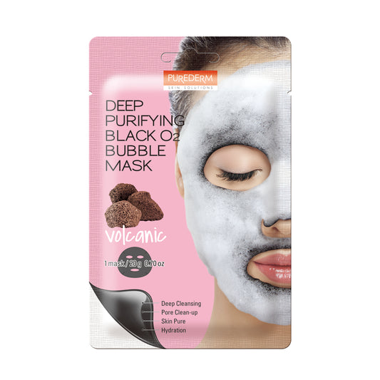 Purederm Deep Purifying Black O2 Bubble Mask (Volcanic)