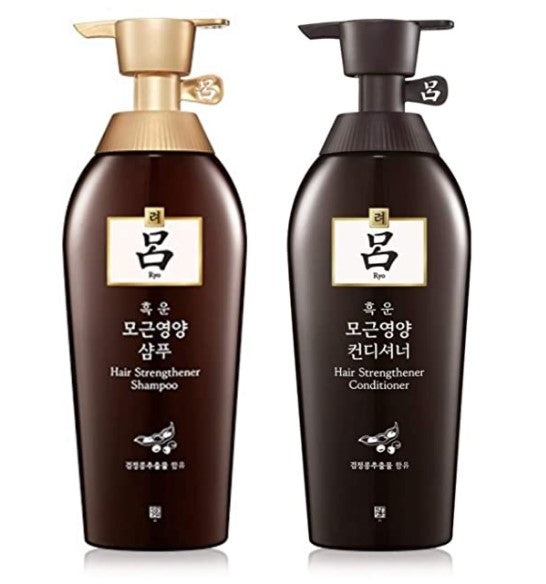 Ryo Heukwoomo Hair Strengthener Rinse Shampoo and Conditioner Set
