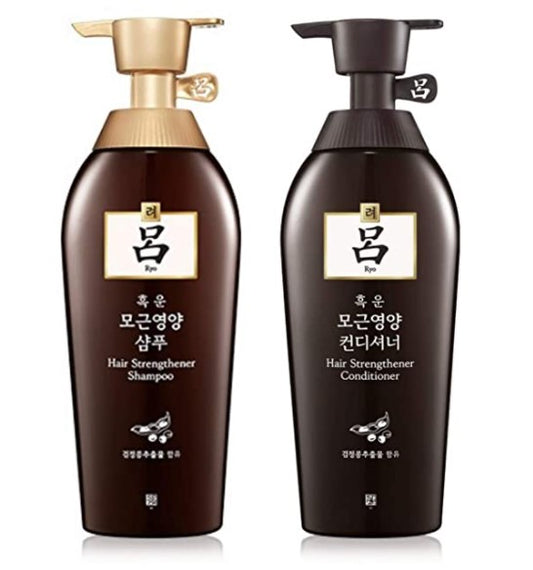 Ryo Heukwoomo Hair Strengthener Rinse Shampoo and Conditioner Set