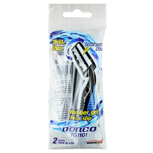 Dorco TG1101 Twin Blade with Rubber Grip | 2ct